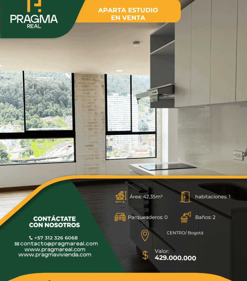 aparta estudio en venta centro bogota